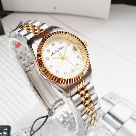 New Tissot MOP Diamond Two Tone Watch - Picture 4 of 5